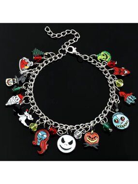 The Nightmare Before Christmas Charm Bracelet – Jack Skellington, Sally & Oogie